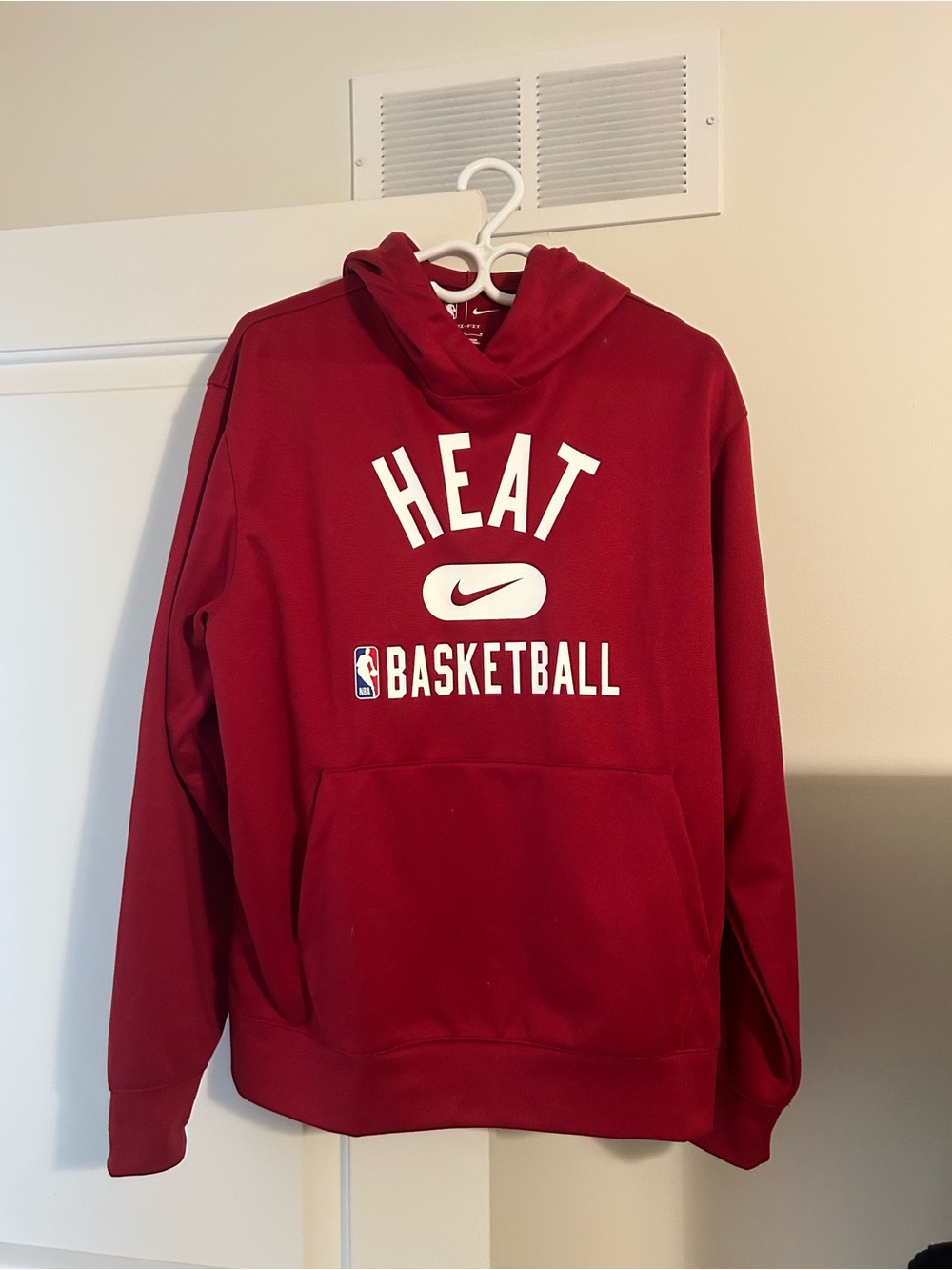NBA Men's Crewneck Sweatshirt in Red with White Team Graphics